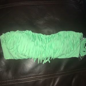 Fringe bandeau Swim-top with add on straps